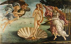 the birth of venus and cupidus is depicted in this painting by sandro bottoni