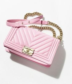 BOY CHANEL Handbag - Calfskin & gold-tone metal — Fashion | CHANEL Chanel 2022, Chanel Pink, 2022 Ss, Fashion Chanel, Chanel Official