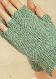 Vintage Knitting Pattern: Fingerless Mittens #388 Crochet Fingerless Gloves Free Pattern, Knitting Gloves, Fingerless Gloves Knitted Pattern, Half Gloves, Crochet Stocking, Glove Pattern