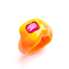 Orange Ring Magenta Stone Brand New Boutique Item Offers Welcome Bundle & Save Dm For More Info On Deals, Discounts, & Details! Pet Free, Smoke Free, & Dust Free Environment All Items Listed In This Shop Are Stored In Protective Covering And Quickly Shipped With Extra Care! Retro Pink Jewelry For Summer, Y2k Rings, Orange Ring, Orange Retro, Y2k Jewelry, Resin Ring, Dust Free, Platinum Metal, Girls Party