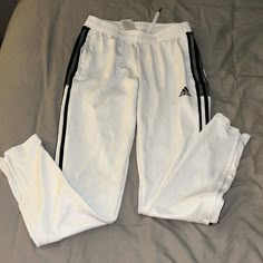 Men's Sportswear, Adidas Joggers, Adidas White, White Jumpsuit, Adidas Pants, Mens Sportswear, White Adidas, Adidas Women, Track Pants