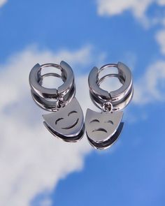 Smile Now Cry Later, Emo Jewelry, Spike Hoop Earrings, Dagger Earrings, Grunge Jewelry, Edgy Jewelry, Unisex Earrings, 2 Earrings, Dope Jewelry