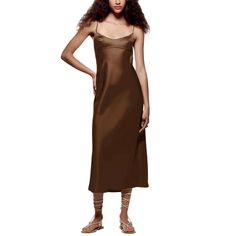 Olivia Mark - Sensual Satin Cut-Out Design Camisole Dress Bodycon Maxi Dress, Spaghetti Strap Maxi Dress, Long Bodycon Dress, Camisole Dress, Bodycon Maxi Dresses, Spaghetti Strap Dress, Cut Out Design, Party Dress Long, Dress Party