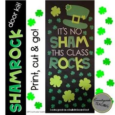 this is an image of st patrick's day door hanger