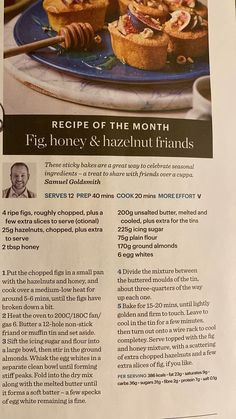 a recipe for the month pig's honey & hazelnut friends is featured in this article