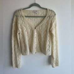 The Coziest Mohair Knit Mother Of Pearl Button Front Sweater By Gudrun & Gudrun Faroe Islands No Size, But Would Fit Size Xs/S Best Button Front Sweater, Mohair Knit, Front Sweater, Faroe Islands, Mohair Sweater, Mother Of Pearl Buttons, Colorful Sweaters, Mother Of Pearl, Sweaters & Cardigans