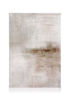 an abstract painting with white and brown tones