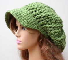 Teal Leaf Green Slouchy Newsboy Visor Dread by PurpleSageDesignz $25.00 Newsboy Hat Women, Winter Hat Women, Boho Beanie, Women Winter Hat, Beret Style, Purple Sage, Visor Beanie, Bun Hat, Newsboy Hat