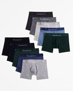 10-pack of our lightweight and comfortable boxer briefs with the perfect amount of stretch, functional fly opening and an intarsia logo waistband. Man Up, Suits Coats, Boxer Briefs, Athletic Fits, Modern Man, Swimwear Accessories, Jacket Tops, Multi Color, Nice Dresses