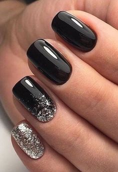 Black Nails Short, Square Nail Designs, Short Square Nails, Short Nail Designs, Negroni, Fancy Nails