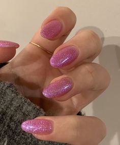 Glittery Nails, Sparkly Nails, Short Acrylic Nails