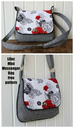 the messenger bag is made from an old purse