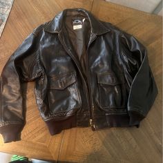 Vintage Great Condition! Pretty Rare Cooper Brown, Flying Jacket, Air Force, Brown Leather, Mens Jackets, Force, Jackets & Coats, Man Shop, Fashion Outfits