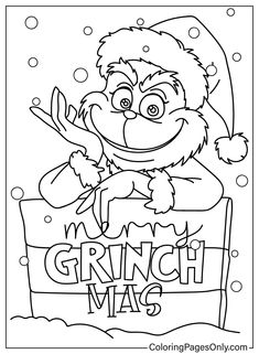 Grinch and Xmas Coloring Pages Grinch, Grinch Worksheets Free Printable, Grinch Coloring Pages Free Printable, Xmas Coloring Pages, Snowman Coloring, Grinch Coloring Pages, Kindergarten Coloring, Snowman Coloring Pages, Christmas Art Projects