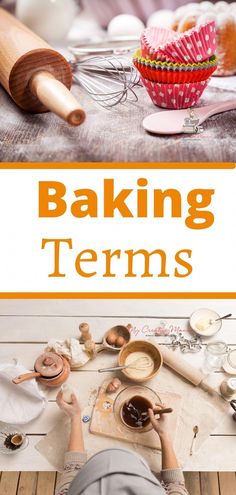 a person is baking on a table with utensils