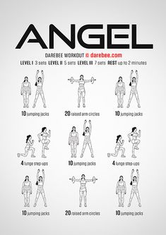 an instruction poster showing how to do the same exercises for your body and chest area