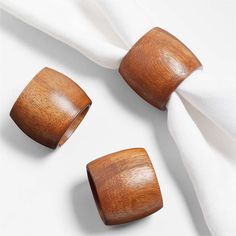 Tondo Acacia Wood Napkin Ring | Crate & Barrel Buffet Table Decor, Wooden Napkin Rings, Hanukkah Decorations, Decorative Napkins, Wood Plate, Holiday Tablescapes, Kitchen Table Decor, Napkin Ring, Buffet Table