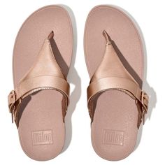 Fitflop Women's Lulu Adjustable Leather Toe-Post Sandal - Rose Gold New In Box Leather Upper Thong Style Sandal Adjustable Strap Soft Microfiber Linings Triple Density Microwobbleboard Midsole 2 Inch Heel Textured Rubber Outsole Pink Leather Toe Post Sandals, Pink Toe Post Leather Sandals, Lulu Sandals, Toe Post Sandals, Sell Gold, 2 Inch Heels, Gold Leather, High Quality Leather, Women's Shoes Sandals