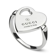 Gucci Heart Ring, Gucci Jewellery, Trademark Design, Italian Elegance, Star Motif, Gucci Jewelry, Silver Heart Ring, Heart Motif, Romantic Gestures