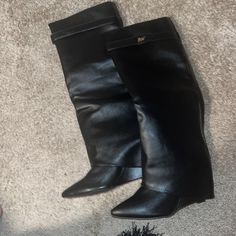 Tall Knee Shark Boots No Box Black Knee-high Wedge Boots For Formal Occasions, Black Wedge Boots For Evening Fall Occasions, Shark Boots, Size 11 Heels, Shoes Heels Boots, Knee Boots, Shoes Women Heels, Heeled Boots, Shoes Heels