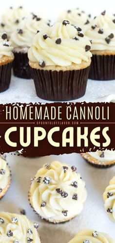 Cannoli Cupcakes, easy dessert recipes, easy cupcake recipes Cannoli Cupcakes, Cannoli Cupcake, Cinnamon Cupcakes, Holiday Baking List, Baking List, Mascarpone Frosting, Fun Cupcake Recipes