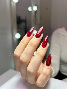 Uñas esculpidas acrílicas stiletto cherry 🍒 #nails #cherry #nailsofinstagram #stilettonails #esculpidas #uñasesculturales #uñasdegel Nails Ideas Stiletto, Nails Cherry, 2022 Nails, Nail Art Trends, Cherry Nails, Work Nails, Jelly Nails, Fall Nail Colors, Manicure Y Pedicure