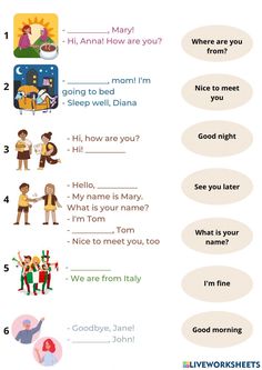 an english worksheet for kids to learn