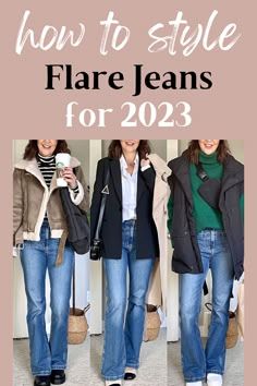 Jean Outfits 2023 Women, Outfit Ideas 2023 Autumn, Womens Denim Shirt Outfits Casual, Flair Jeans Outfit 2023, 2023 Work Wear Trends, 2023 Jean Fashion Trends, 2023 Jean Outfits, 2023 Jeans Trends Women Summer, Trendy Jeans Outfits 2023