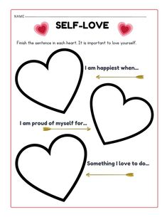 Mirror Self Esteem Activity, Valentines Self Esteem Activities, Love Yourself Worksheet, Healing Activities Emotional, Social Emotional Valentines Activities, Self Love Icebreaker, Valentines Day Therapy Activities Kids, Heart Hand Craft, Self Love Lessons For Kids