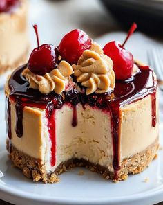 Indulge in Easy Mini Cherry PB Cheesecakes - a beloved family-favorite recipe made simple! Try this sweet treat today. #dessert #cherrycheesecake #easyrecipe #familydinners