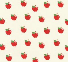 an apple pattern is shown on a white background