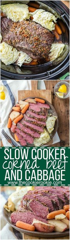 slow cooker corned beef and cabbage is the perfect side dish for any meal