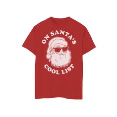 He'll love showing off his standout style with this boys' On Santa's Cool List Christmas Graphic Tee. Crewneck Short sleevesFABRIC & CARE Cotton Machine wash Imported He'll love showing off his standout style with this boys' On Santa's Cool List Christmas Graphic Tee. Licensed Character He'll love showing off his standout style with this boys' On Santa's Cool List Christmas Graphic Tee. Size: X Large. Color: Red. Gender: male. Age Group: kids. Material: Cotton Blend. Coal Christmas, Christmas Graphic, Boys Christmas, Boy Tees, How To Show Love, Christmas Tees, North Pole, Christmas List, Boy's Clothing