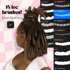 14 procreate brushes for Locs and baby hair **this pack includes some brushes from my original locs brush set** **improved old brushes and 7 new brushes added Hair Brushes Procreate, Hair Procreate, Natural Hair Brush, Digital Brushes, Hair Brush Set, Brushes Procreate, Procreate Brushes Free, Girls Natural Hairstyles, Hair Brushes