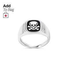 in stock Black Punk Rings For Halloween, Punk Black Rings For Halloween, Punk Black Ring For Halloween, Black Skull Rings As Gift, Black Skull Rings For Gift, Gothic Black Rings With Skull Print, Punk Style Black Skull Ring Gift, Black Skull Ring For Halloween, Halloween Black Skull Ring