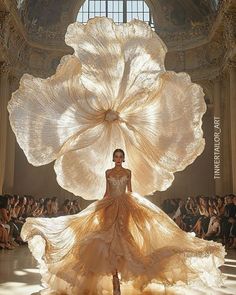 Floral Dress Met Gala, Chinese Designer Dresses, Fashion Inspired By Nature Haute Couture, Sun Inspired Gown, Floral Inspired Fashion, Flower Haute Couture, Gorgeous Outfits For Women, Fashion Inspired By Flowers, Flowers In Fashion