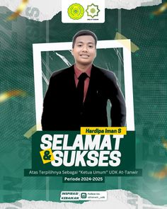 the poster for selamat sukses shows a man in a suit