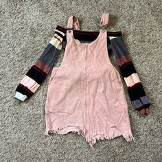 Off The Shoulder Onesie, With Pink Denim Overalls Dress Never Worn Small But Fits Medium $60 Or Best Offer #Denim#Pink#Denimdress Denim Overalls Dress, Overalls Dress, Dresses Off The Shoulder, Denim Overall Dress, Pink Denim, Denim Overalls, Overall Dress, Ladies Day, Pink Grey