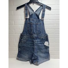 Thanks For Shopping Our Store! Please Ask Any Questions You May Have! Blue High Rise Relaxed Fit Overalls, Blue High-rise Relaxed Fit Overalls, High Rise Blue Jumpsuits And Rompers With Pockets, Blue High Rise Jumpsuits And Rompers With Pockets, Medium Wash Short Length Overalls With Pockets, Casual Blue High Rise Shortalls, Short Length Medium Wash Overalls With Pockets, Casual Blue Short Length Jumpsuits And Rompers, High Waist Blue Shortalls With Pockets