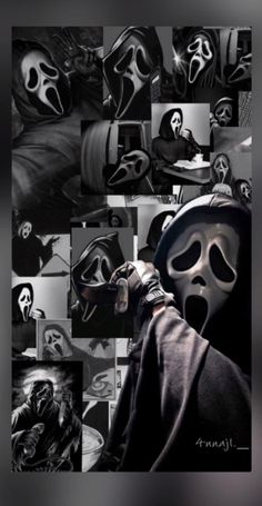 a collage of black and white images with the words emo & black wallpaper