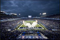 a football stadium filled with lots of people