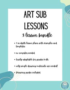 the art sub lesson is shown with text