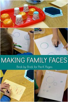 making family faces is an easy and fun activity for kids to do with their own hands