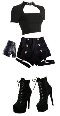 Black Outfits For Women Concert, Singer Outfit Ideas, Solo Stage Outfits, Pop Star Outfit, Revenge Outfits, Wwe Outfits, Punk Style Outfits, Tight Dress Outfit, 2000s Clothes