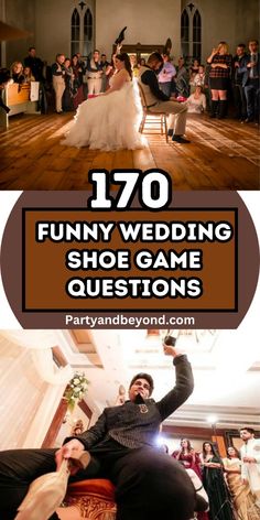 funny wedding shoe game questions for the bride and groom