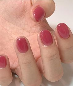 Rose Jelly Nails, Whimsical Nails, Raspberry Nails, Pink Glitter Nails, Simple Gel Nails