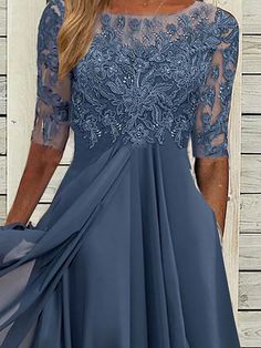 Midi Prom Dress, Fest Temaer, Mode Prints, Beaded Work, Stitching Dresses, Blue Evening Dresses, Evening Gowns Elegant, Long Evening Gowns, فستان سهرة