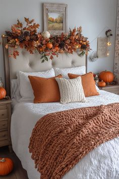 Autumn-themed garland of leaves and pinecones decorating a bedroom. Modern Winter Outfits, Winter Outfit Formal, Witchy Room Aesthetic, Room Aesthetic Decor, Aesthetic Outfits Winter, Country Cottage Living, Formal Outfit Ideas, Teens Outfits, Winter Outfit Ideas For Women