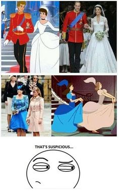 the princess and the frog meme is shown in four different pictures, including an image of