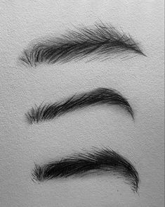 three different types of hair are shown in black and white, with the top one being drawn